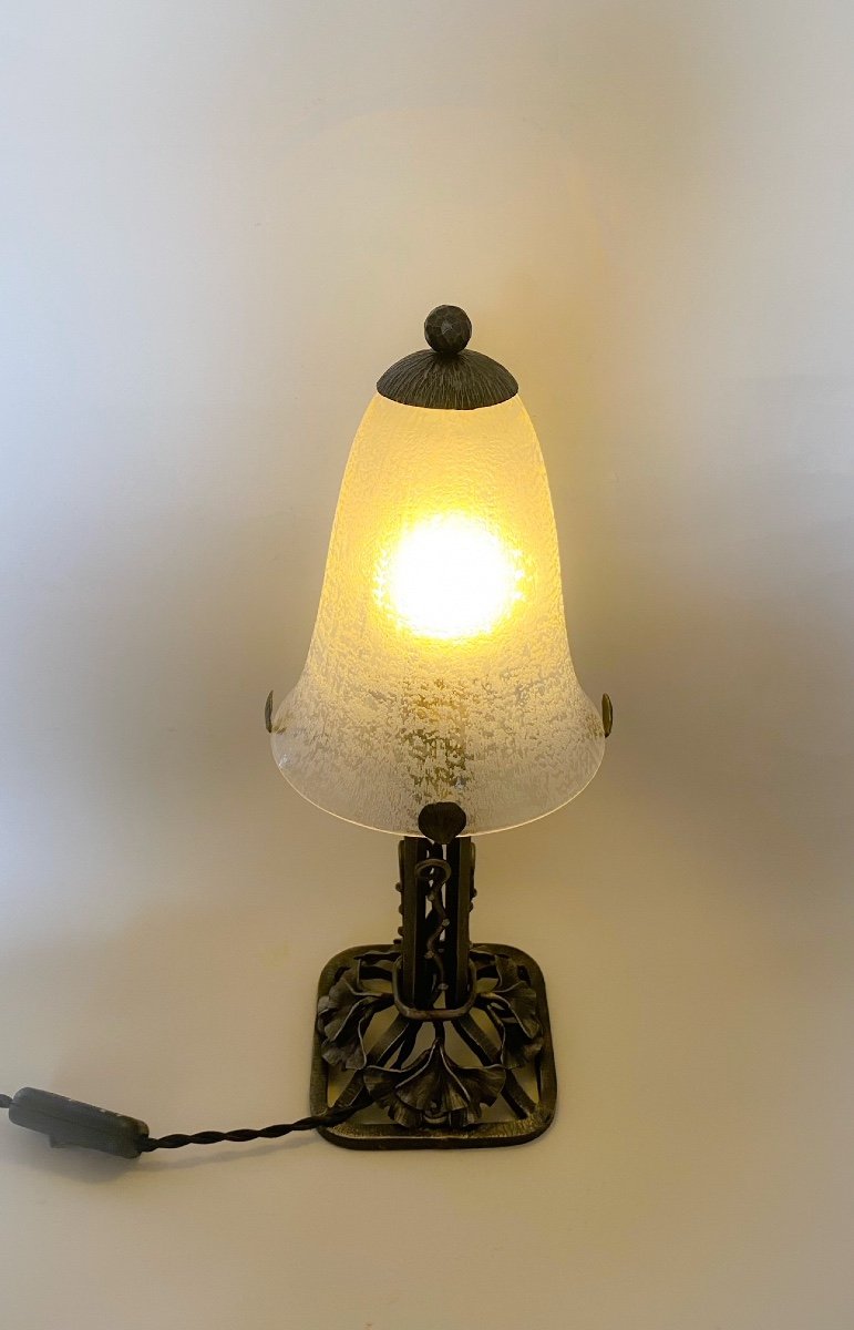 Daum Nancy France Art Deco Lamp-photo-3