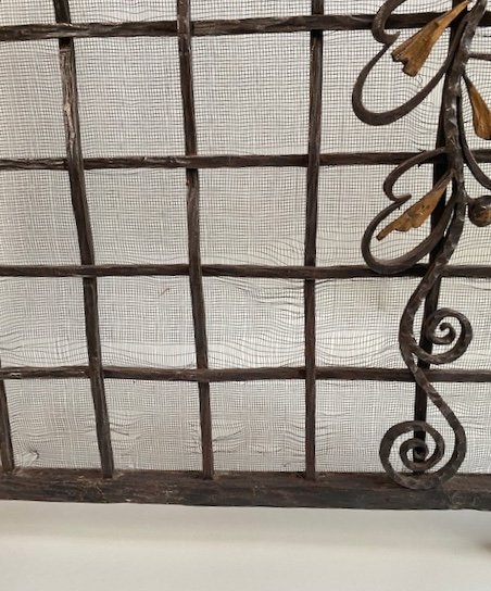 Art Deco Wrought Iron Firewall-photo-3