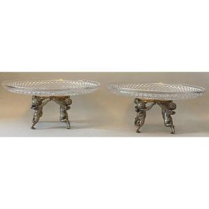Baccarat 19th Century Garniture De Table Paire