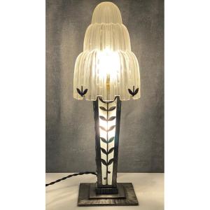 Art Deco Sabino Lamp 'cascade' Signed 