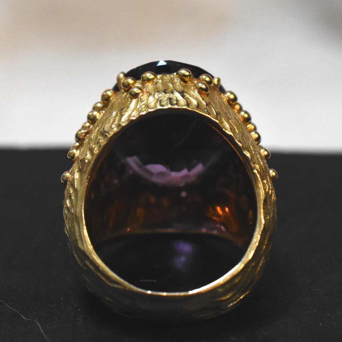 Amethyst And 18k Gold Ring-photo-3