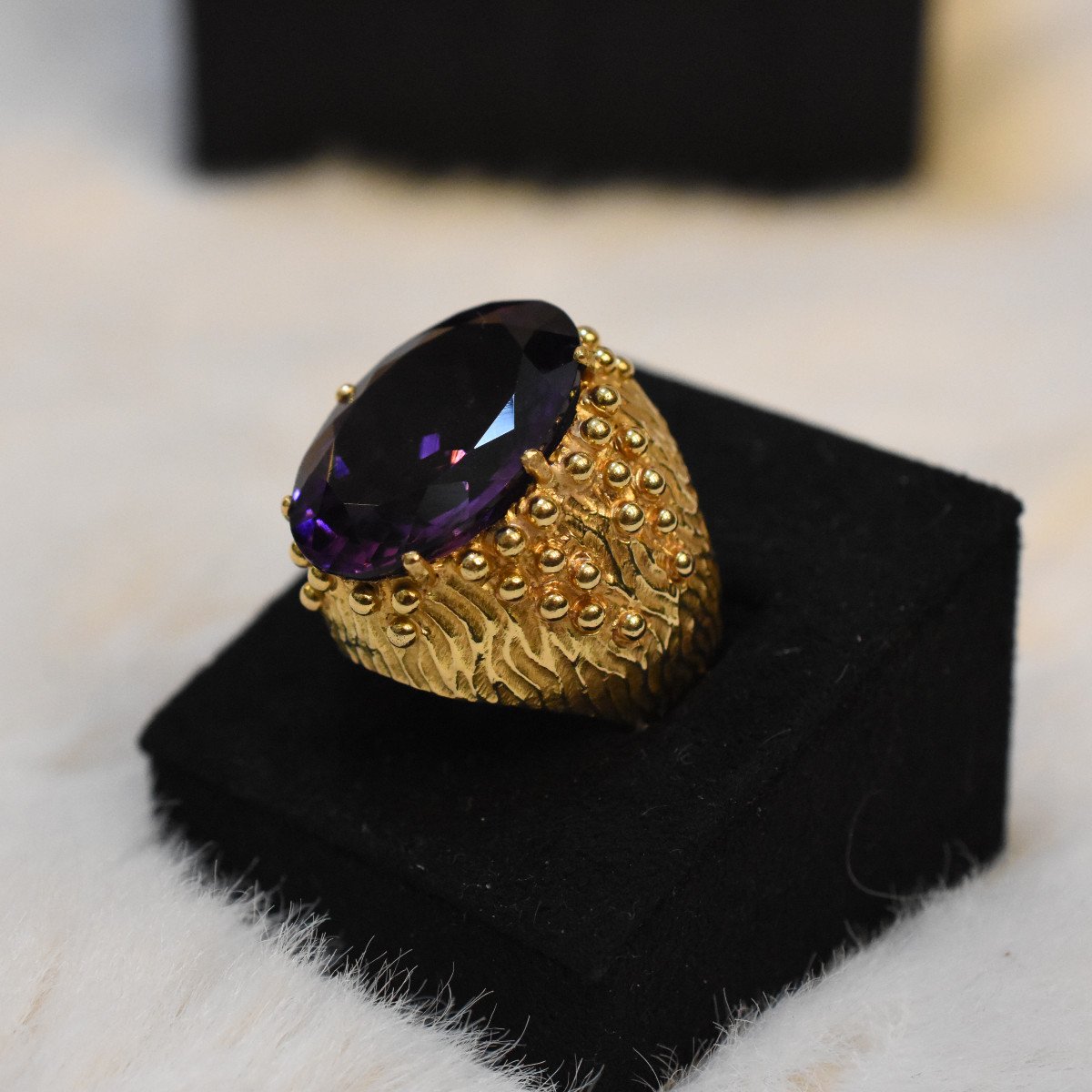 Amethyst And 18k Gold Ring