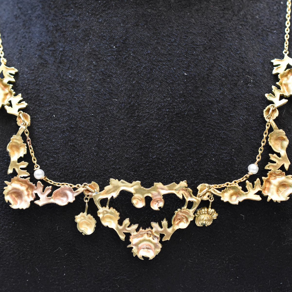 18k Gold Drapery Necklace-photo-3