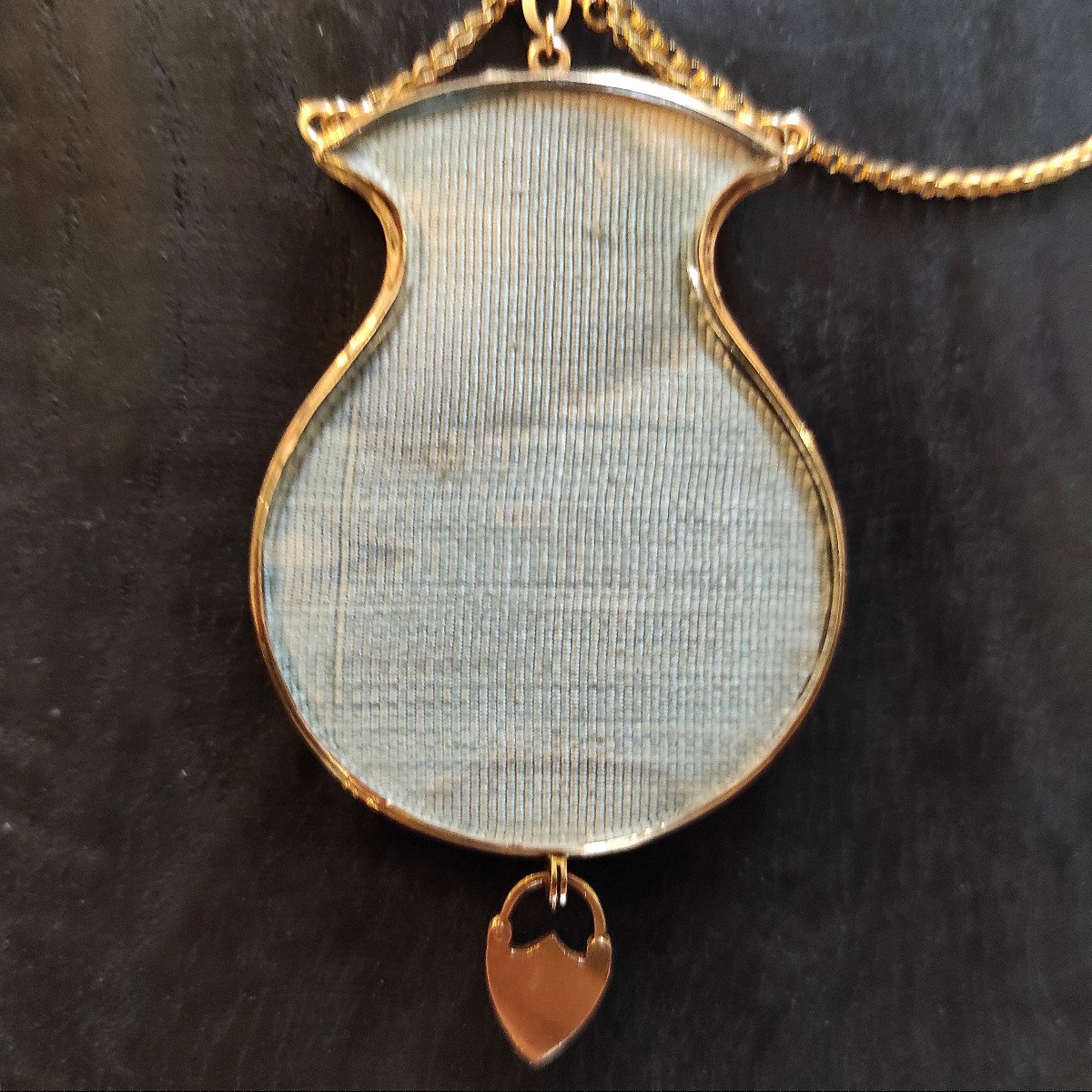 Pendentif en or 18K, bijou de sentiments du XIXème siècle-photo-2