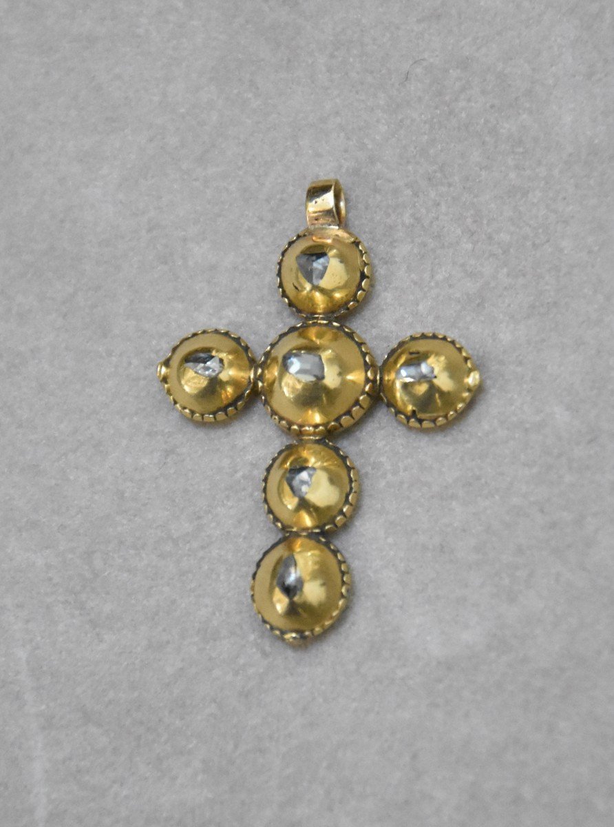 Croix d'Arles Ou Croix Provençale, En Or 18k Et Diamants