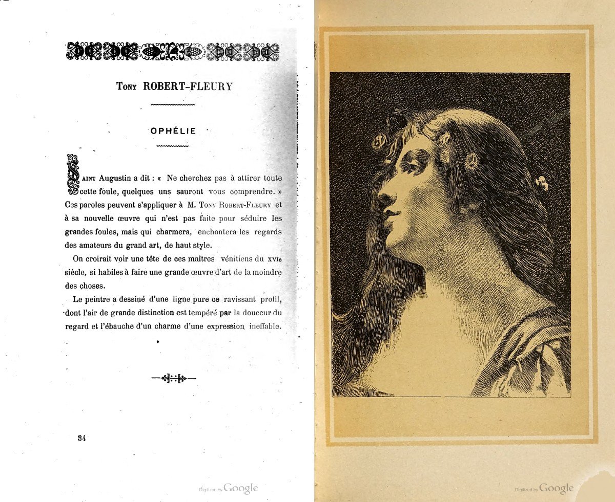 Tony Robert-fleury (paris 1837 - Paris 1911) - Ophelia-photo-3