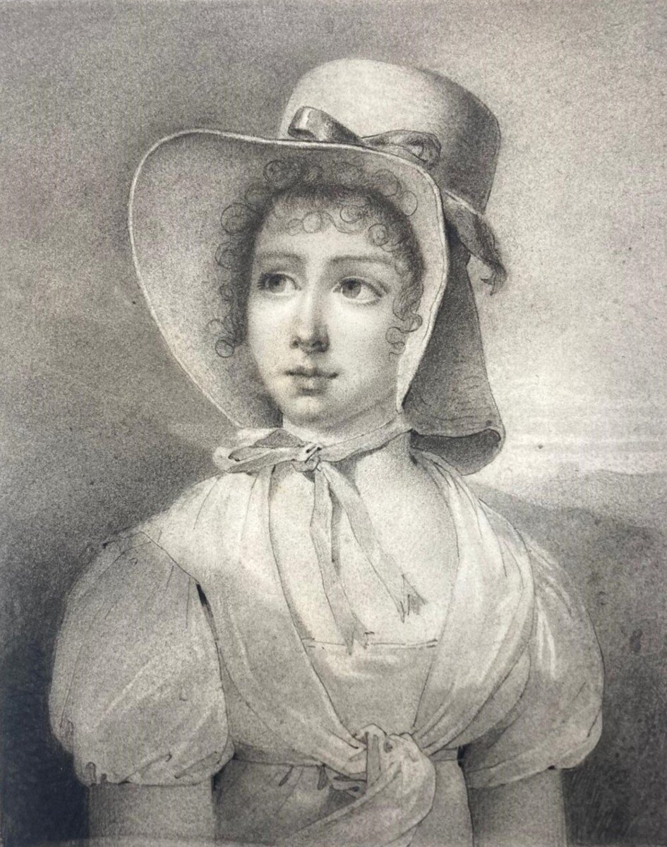 Louis Lafitte (paris, 1770 – 1828) - Portrait De Jeune Femme