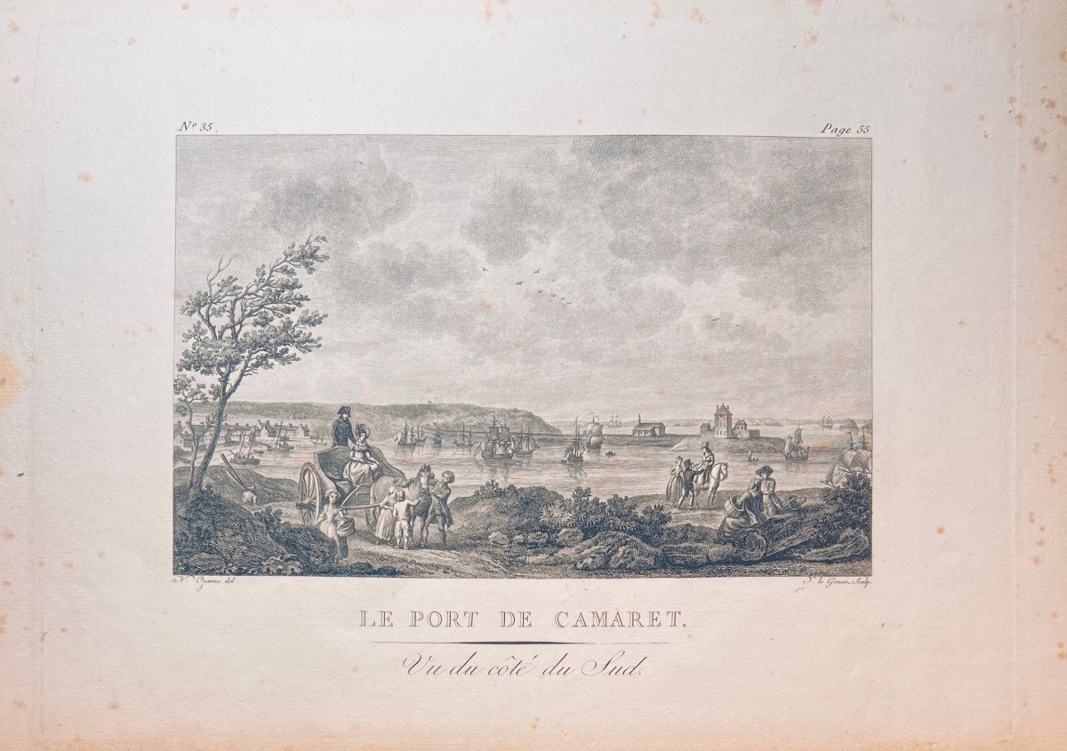 Engraving Of Le Gouaz After Ozanne: The Port Of Camaret, Seen From The South Coast