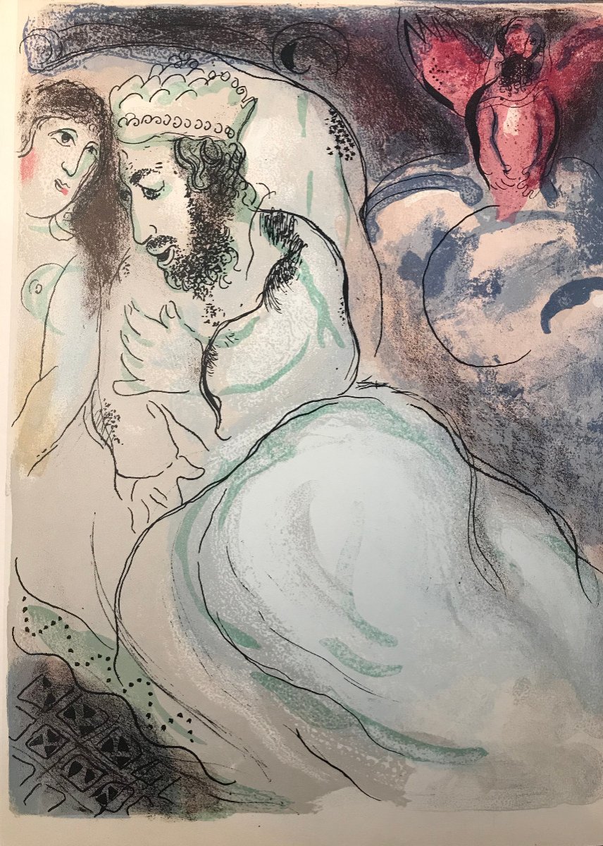 Original Lithograph By Marc Chagall: Sarah And Abimelech