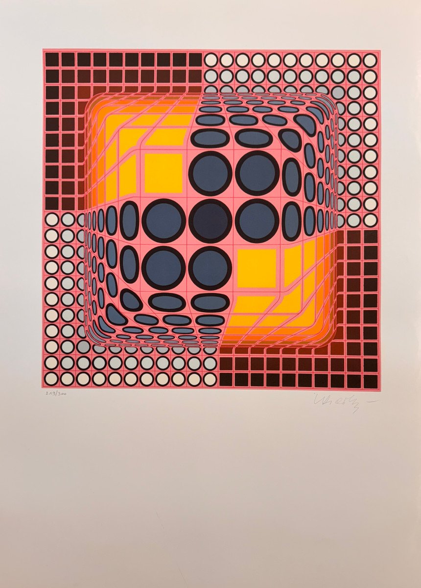 Signed And Numbered Serigraph By Vasarely