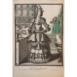 Gravure De Larmessin : La Confiseuse