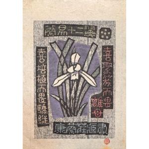 Japanese Print Sosaku Hanga: Iris