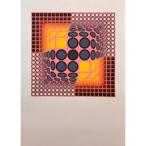 Signed And Numbered Serigraph By Vasarely