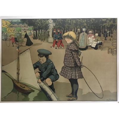  Louis Abel-truchet : Jeux d'enfants au jardin du Luxembourg