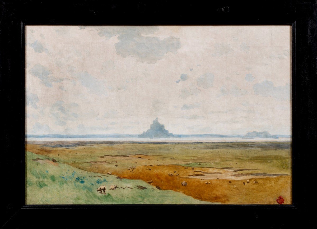 Alexandre Ségé - Mont-saint-michel And The Rock Of Tombelaine - Landscape - Around 1870