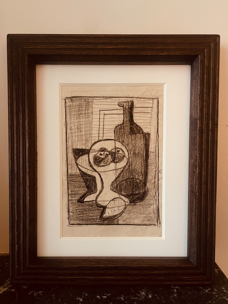 Jean Souverbie - Cubist Still Life - Drawing 