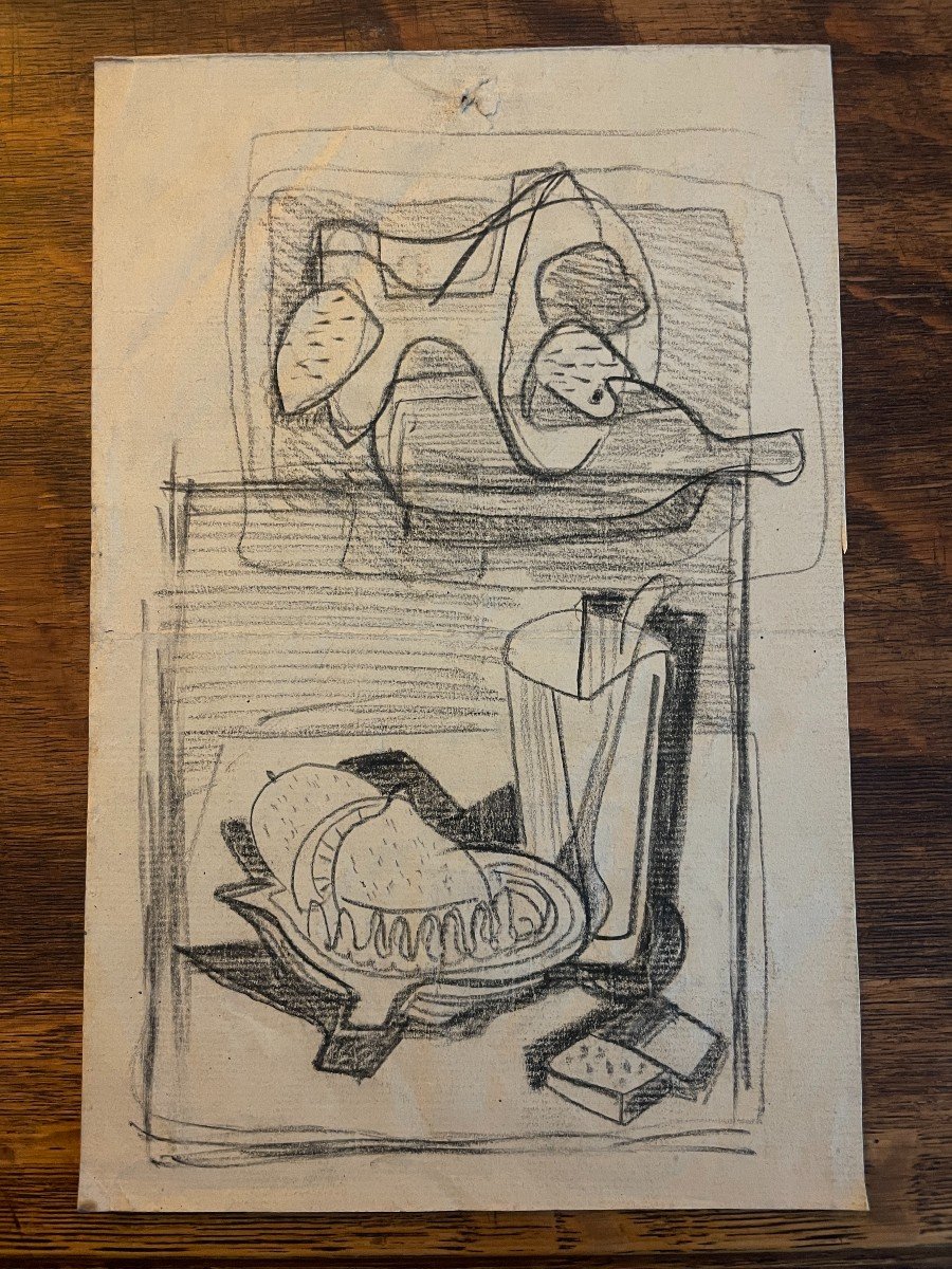 Jean Souverbie - Cubist Still Lifes - Drawing -photo-2