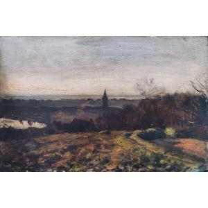 Emile Louis Mathon - View Of Neuville Les Dieppe - 1883 - Normandy - Landscape