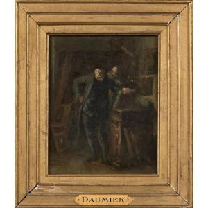 Les Amateurs De Tableau - Honoré Daumier - Vers 1850 1860 -