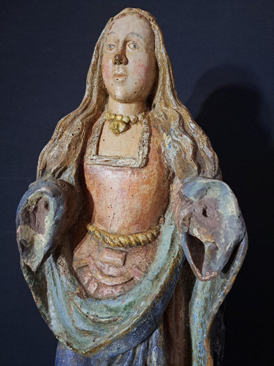 France Late 16th Century, Sculpture Of Saint H 63 Cm