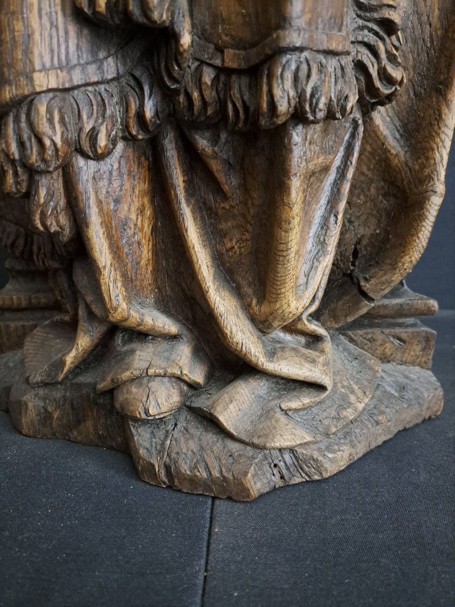 Northern School 19th Century, Sculpture Of Saint Peter H 68 Cm-photo-5