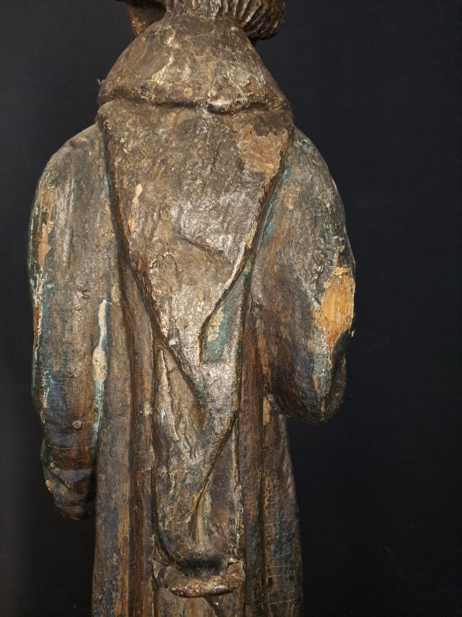 France, Second Half Of The 15th Century, Sculpture Of Saint Jean De Réôme (h 73cm)-photo-4