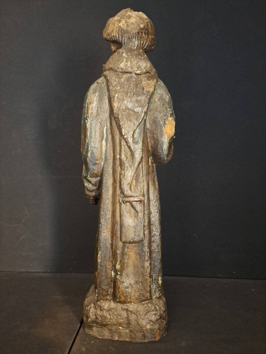 France,  Seconde moitié du XVè , Sculpture de Saint Jean de Réôme  (H 73cm)-photo-5