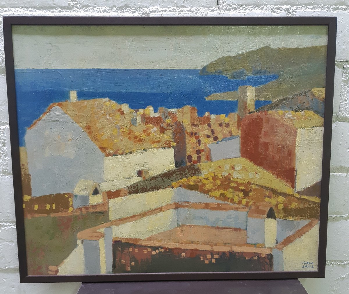 Joan Carles Roca Sans  (Barcelona 1946), Cadaquès Ou Le Paradis Perdu (H 49x L 60 cm)-photo-3