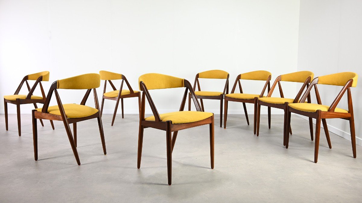 Kai Kristiansen, Set Of 8 Chairs Model 31