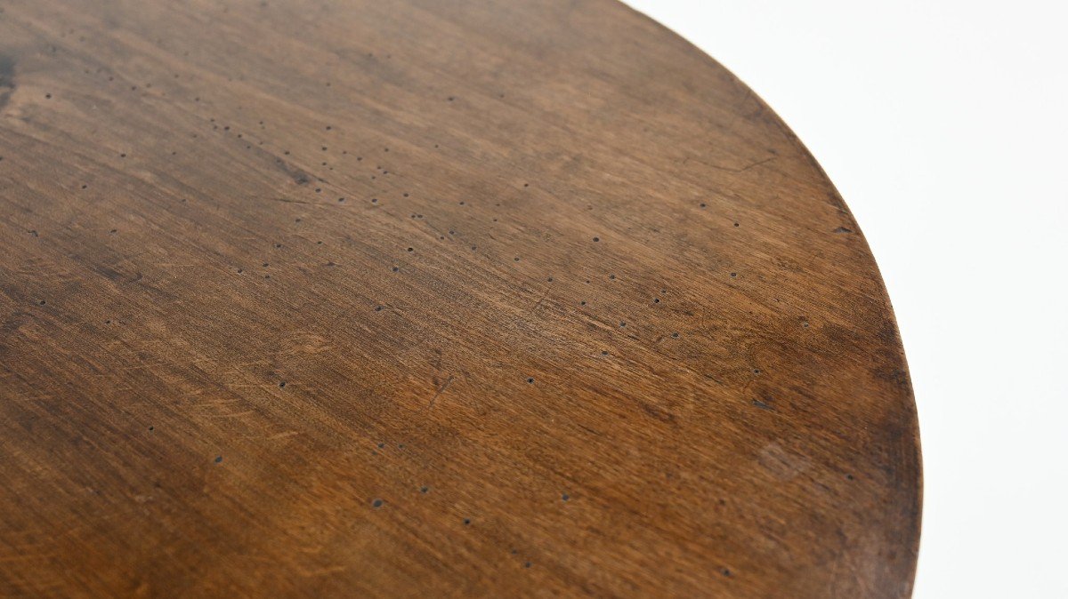 Charles Dudouyt, Side Table In Solid Oak And Cane. C.1940-photo-5