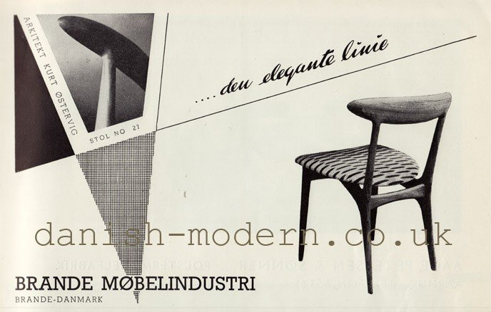 Kurt &oslash;stervig, Suite De 6 Chaise En Teck, Mod&egrave;le 27 Pour Brande M&oslash;belindustri-photo-8