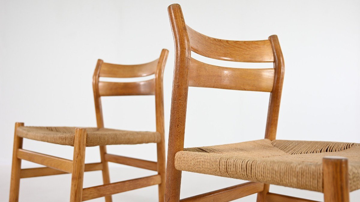 Børge Mogensen, Set Of 6 Bm-1 Chairs For C.m Madsens Møbelfabrik-photo-2