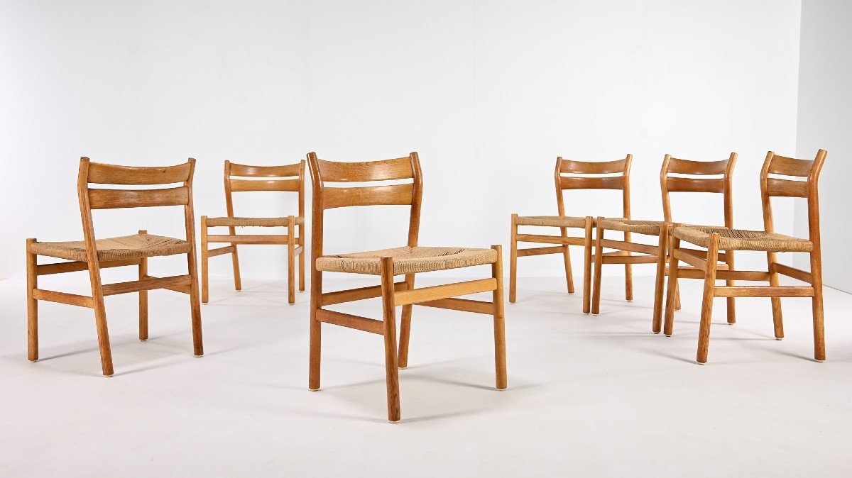 Børge Mogensen, Set Of 6 Bm-1 Chairs For C.m Madsens Møbelfabrik