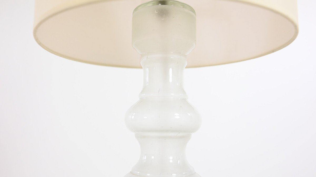 Lindshammar Glasbruk (att.), Paire De Grandes Lampes En Verre Souffl&eacute;, Su&egrave;de C.1960-photo-1