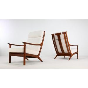 Edvard Valentinsen, Paire De Fauteuils, Danemark, C.1960