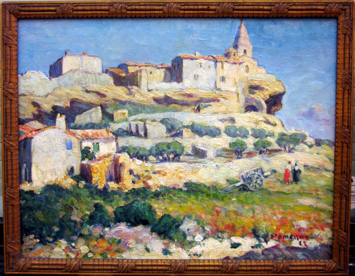 Georges Pomerat (1870-1948) Citadel Of Fos Sur Mer-photo-2