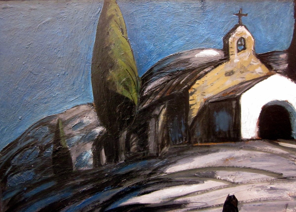 Auguste Chabaud (1882-1955) Vers La Chapelle Saint Sixte d'Eygalières-photo-4