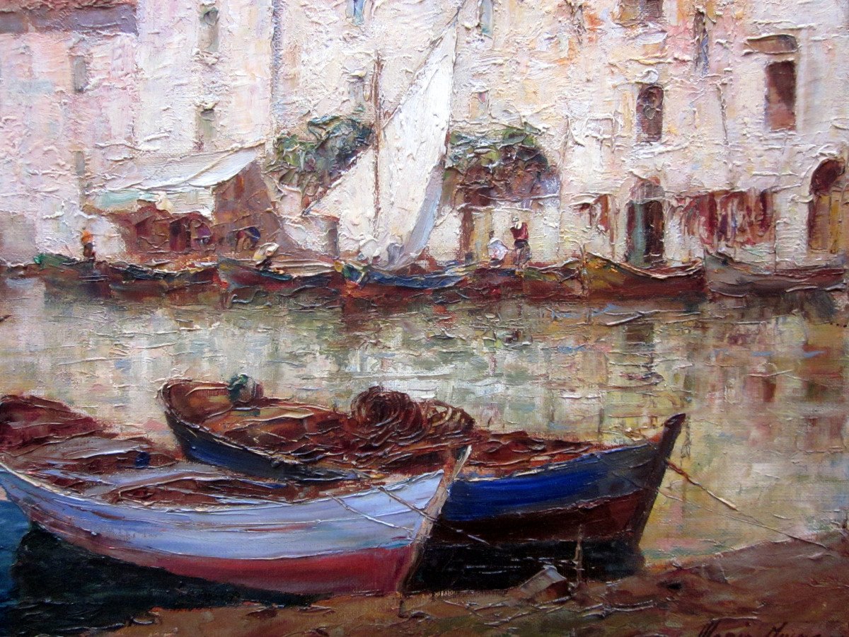 Mério Améglio (1897-1970)  Le Miroir Aux Oiseaux à Martigues En 1929-photo-3