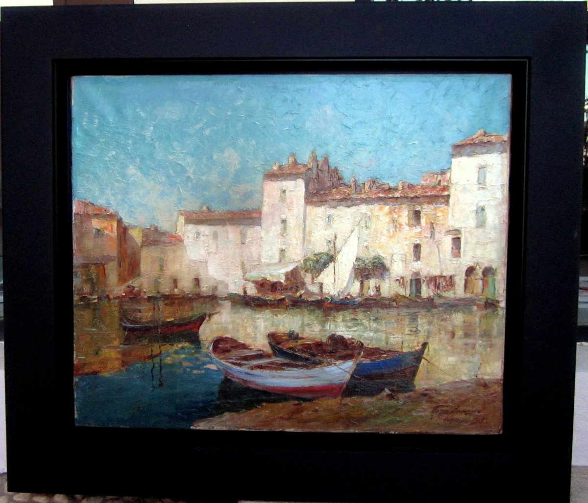 Mério Améglio (1897-1970)  Le Miroir Aux Oiseaux à Martigues En 1929-photo-3