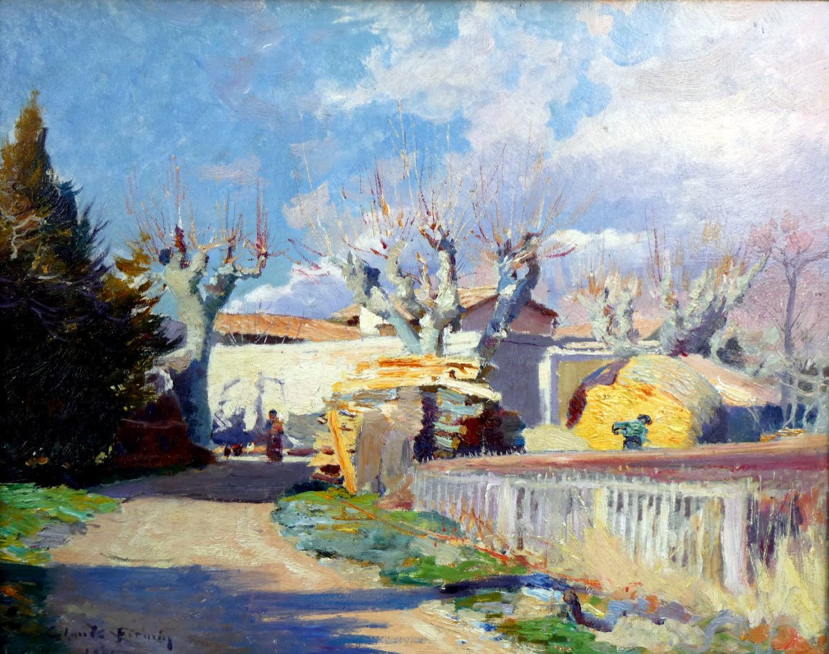 Claude Firmin (1864-1944) The Old Provencal Farm-photo-6