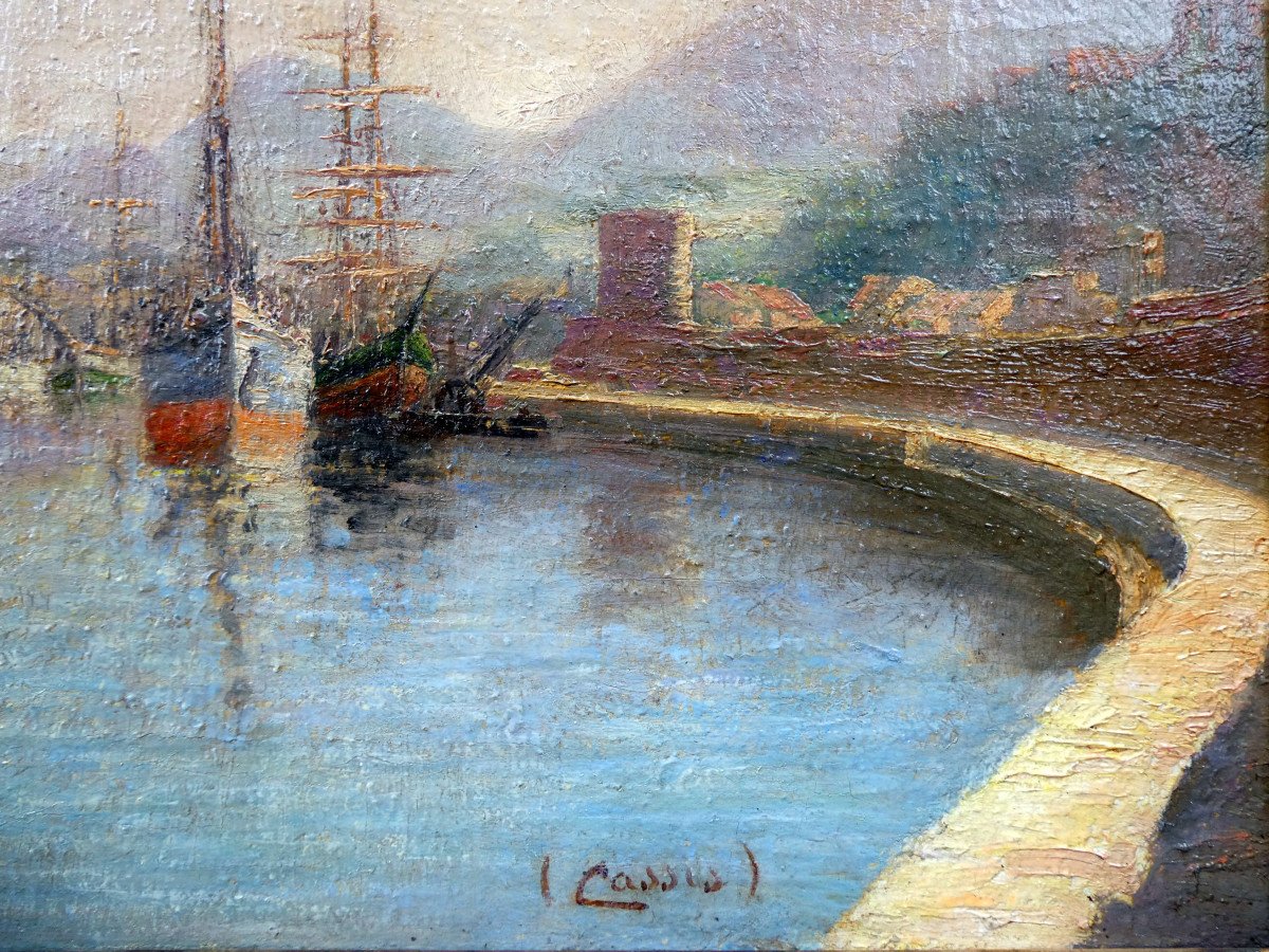Eugène Antoine Prieur Bardin (1860-1905) The Port Of Cassis In 1905-photo-4