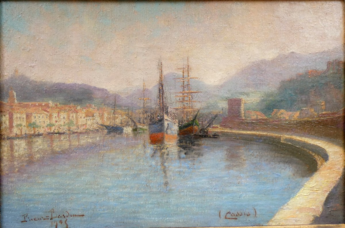 Eugène Antoine Prieur Bardin (1860-1905) The Port Of Cassis In 1905