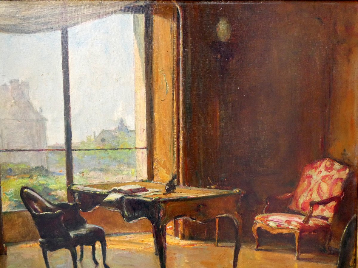 Michel Fronti (1862-1935) Interior Of An Office -photo-4