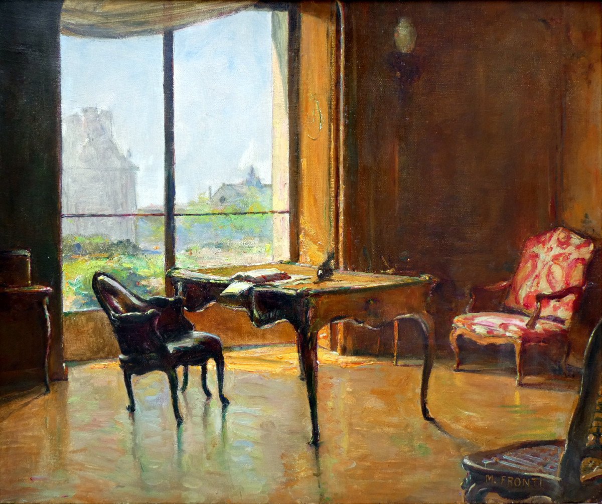 Michel Fronti (1862-1935) Intérieur d'Un Bureau 