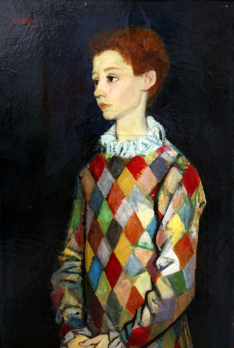 Rudolf Kundera (1911-2005) Young Man In Harlequin Clothing -photo-4