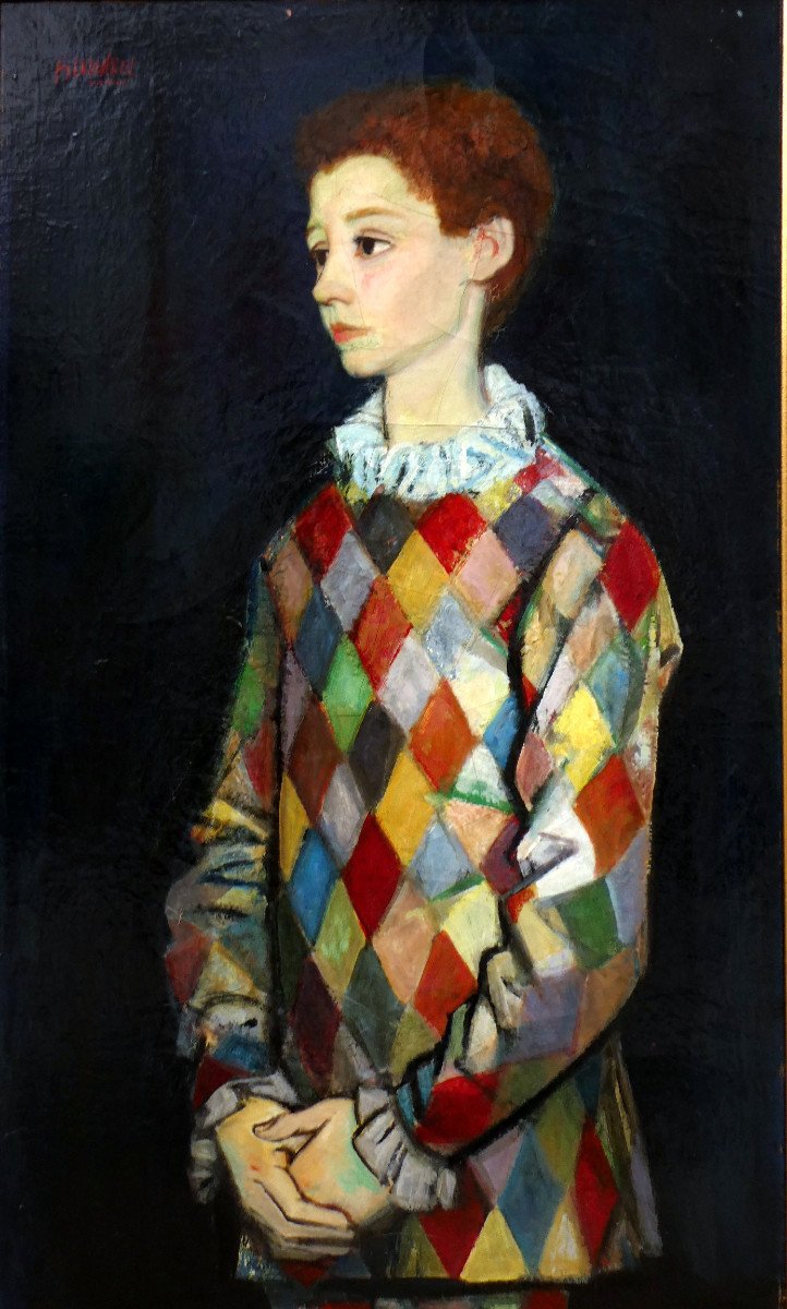 Rudolf Kundera (1911-2005) Young Man In Harlequin Clothing -photo-3