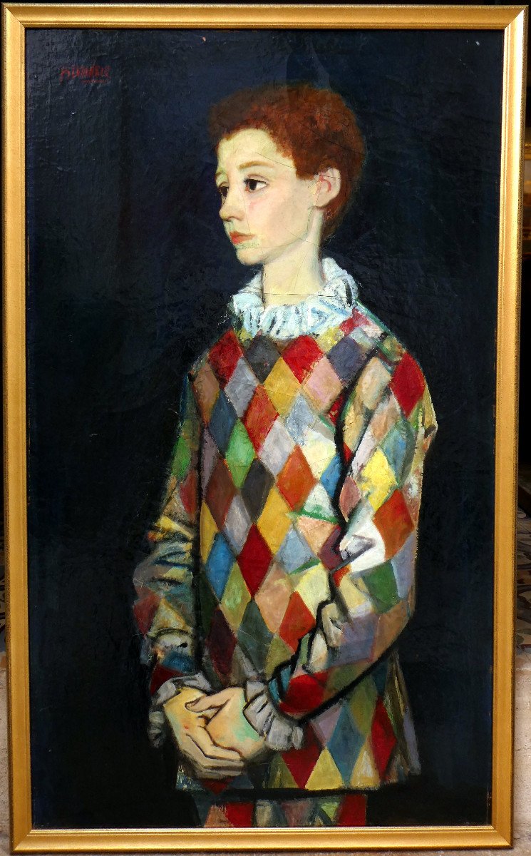 Rudolf Kundera (1911-2005) Young Man In Harlequin Clothing -photo-4