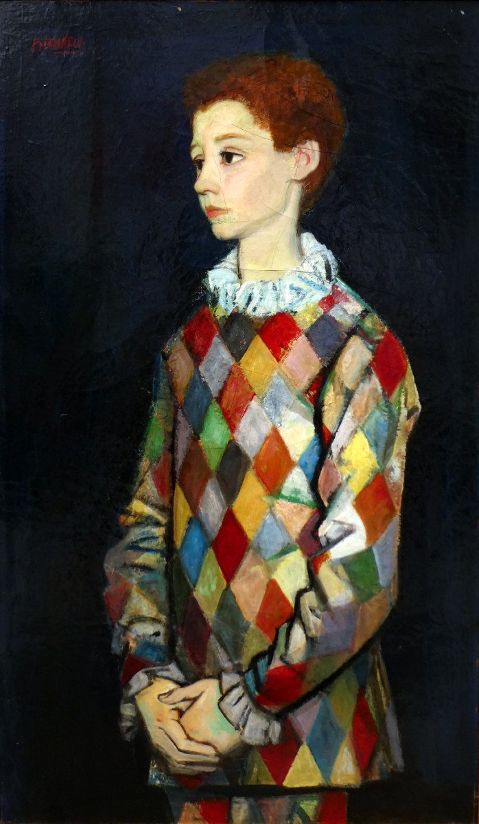 Rudolf Kundera (1911-2005) Young Man In Harlequin Clothing 