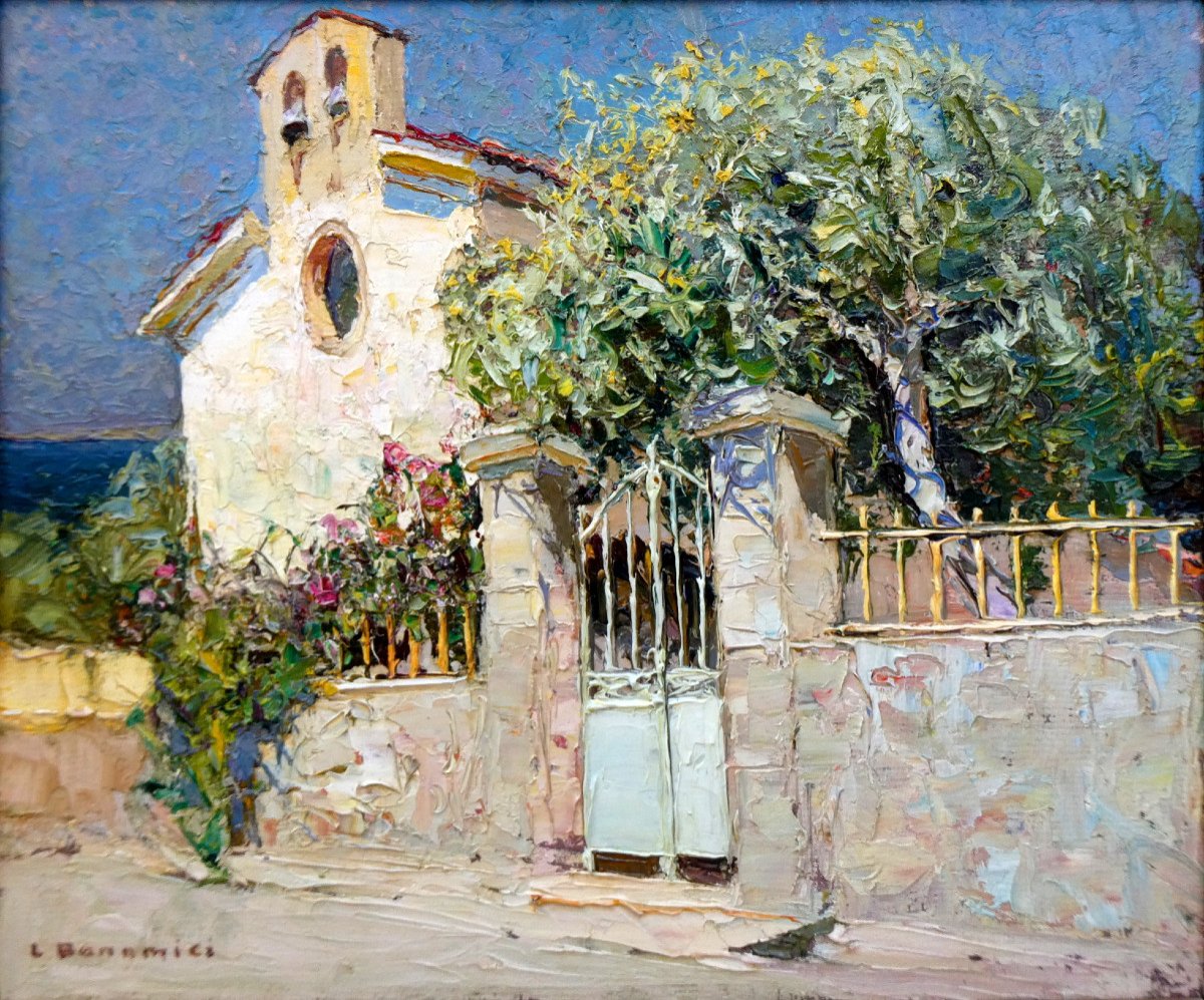 Louis Bonamici (1878-1966) Chapel By The Sea-photo-6