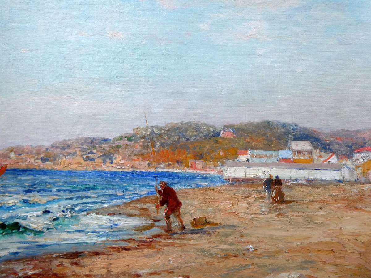 Louis Nattero (1870-1915) On Prado Beach In Marseille-photo-4